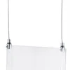 8.5 X 11 Ceiling Sign Holder With 16-foot Steel Cable - Clear