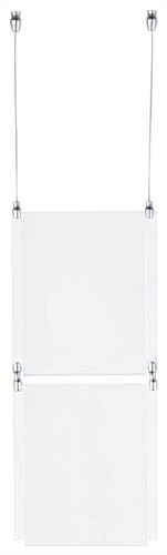 (2) 8.5 X 11 Ceiling Sign Holders With 16-foot Steel Cable System - Clear 3 (2) 8.5 X 11 Ceiling Sign Holders With 16-foot Steel Cable System - Clear - Image 3