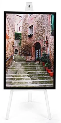 Acrylic Display Easel For Floor, A Frame Design, Fixed Pegs - Clear -UZI Business Furniture Shop aceasflaff.ra4 preview