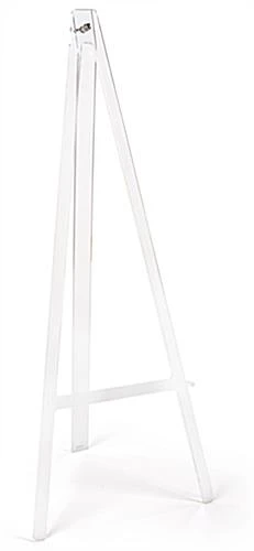 Acrylic Display Easel For Floor, A Frame Design, Fixed Pegs - Clear