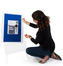 Display Easel For Floor Or Countertop, Folding, Holds 18 X 24 Media - Clear Acrylic -UZI Business Furniture Shop aceasflsgn .ra3 preview