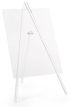 Display Easel For Floor Or Countertop, Folding, Holds 18 X 24 Media - Clear Acrylic