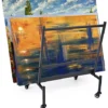 Mobile Art Display Rack, Holds Up To (50) 24" X 36" Art Protectors - Black