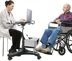 Height Adjustable Laptop Stand, Printer Shelf, Mouse Pad & Cup Holder - Black -UZI Business Furniture Shop adtmwsa1.ra3 preview