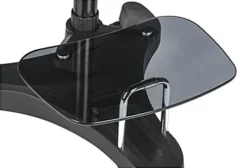 Height Adjustable Laptop Stand, Printer Shelf, Mouse Pad & Cup Holder – Black -UZI Business Furniture Shop adtmwsd4.ra8 preview