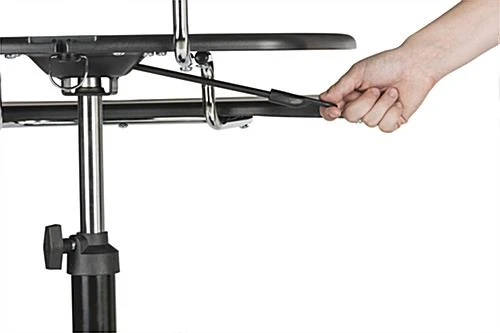 Height Adjustable Laptop Stand For 27” Monitors, Keyboard Shelf & Mouse Pad - Black 7 Height Adjustable Laptop Stand For 27” Monitors, Keyboard Shelf & Mouse Pad - Black - Image 7