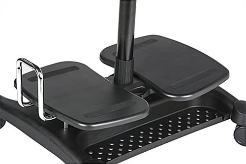 Height Adjustable Laptop Stand For 27” Monitors, Keyboard Shelf & Mouse Pad - Black 10 Height Adjustable Laptop Stand For 27” Monitors, Keyboard Shelf & Mouse Pad - Black - Image 10