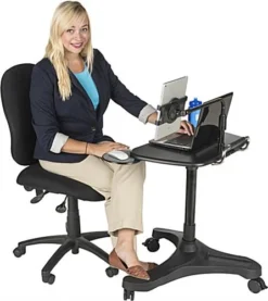 Height Adjustable Laptop Stand With Universal Tablet Holder - Black 15 Height Adjustable Laptop Stand With Universal Tablet Holder - Black -UZI Business Furniture Shop adtmwsg7.ra3 preview