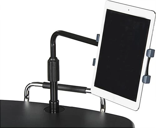 Height Adjustable Laptop Stand With Universal Tablet Holder - Black 6 Height Adjustable Laptop Stand With Universal Tablet Holder - Black - Image 6