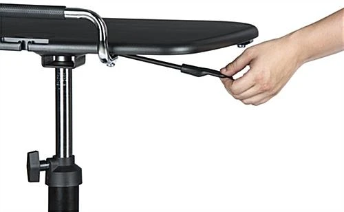 Height Adjustable Laptop Stand With Universal Tablet Holder - Black 8 Height Adjustable Laptop Stand With Universal Tablet Holder - Black - Image 8