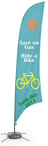 Custom Indoor Feather Flag With Cross Base & Water Bag - Full Color Printing