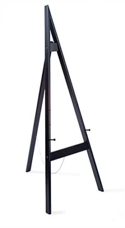 Wood Display Easel For Floor, Height Adjustable Pegs – Black