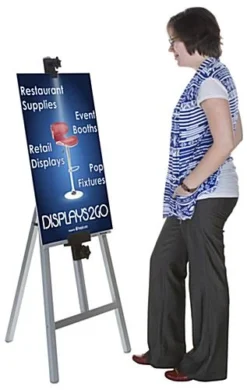 Display Easel For Floor With Adjustable Top And Bottom Bars - Silver 14 Display Easel For Floor With Adjustable Top And Bottom Bars - Silver -UZI Business Furniture Shop ales55sv.ra7 preview