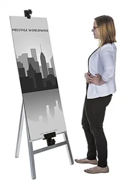 Display Easel For Floor With Adjustable Top And Bottom Clamps - Silver 10 Display Easel For Floor With Adjustable Top And Bottom Clamps - Silver -UZI Business Furniture Shop ales63sv.ra3 preview