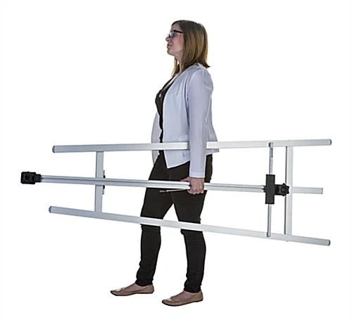 Display Easel For Floor With Adjustable Top And Bottom Clamps - Silver 5 Display Easel For Floor With Adjustable Top And Bottom Clamps - Silver - Image 5