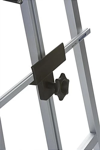 Display Easel For Floor With Adjustable Top And Bottom Clamps - Silver 6 Display Easel For Floor With Adjustable Top And Bottom Clamps - Silver - Image 6