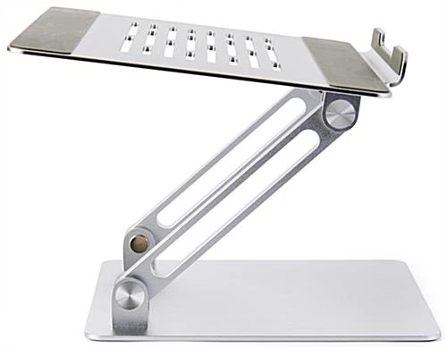 9.37" D Aluminum Laptop Stand, Portable, Adjustable Angle And Height - Silver 5 9.37" D Aluminum Laptop Stand, Portable, Adjustable Angle And Height - Silver - Image 5