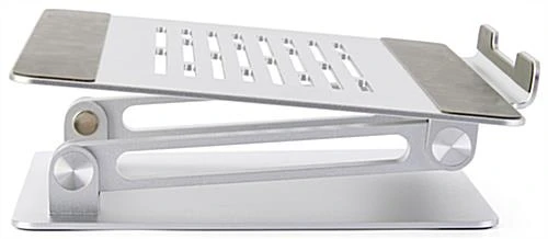 9.37" D Aluminum Laptop Stand, Portable, Adjustable Angle And Height - Silver 7 9.37" D Aluminum Laptop Stand, Portable, Adjustable Angle And Height - Silver - Image 7