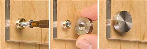 3/4" Round Stainless Steel Screw Cover Set, Includes (8) Screws & Covers - Silver 3 3/4" Round Stainless Steel Screw Cover Set, Includes (8) Screws & Covers - Silver - Image 3