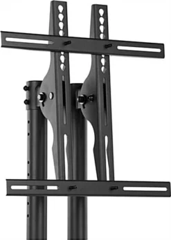 TV Stand With Locking Cabinet, Fits Monitors 32”-70”, Landscape - Black -UZI Business Furniture Shop avc3270bk2.ra2 preview