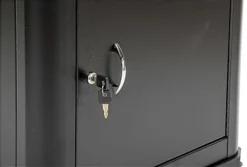 TV Stand With Locking Cabinet, Fits Monitors 32”-70”, Landscape - Black -UZI Business Furniture Shop avc3270bk2.ra5 preview