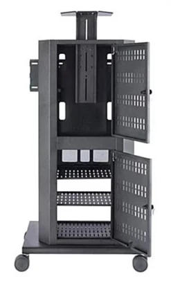 TV Cart With 2 Mounts For Monitors 55", Height-adjustable Camera Shelf - Black -UZI Business Furniture Shop avt800l.ra2 preview