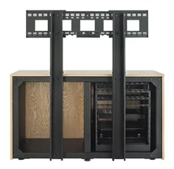 TV Stand For Monitors Up To 70" W/ Cabinet Storage - Mahogany -UZI Business Furniture Shop avtcrd2v.ra3 preview