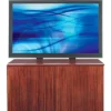 TV Stand For Monitors Up To 70" W/ Cabinet Storage - Mahogany