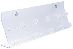 Workshop Series 10-Pocket Acrylic Business Card Holder For Wall, Slant Design - Clear