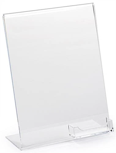 Workshop Series 8.5 X 11 Sign Frame With Business Card Pocket, Slant Back - Clear 2 Workshop Series 8.5 X 11 Sign Frame With Business Card Pocket, Slant Back - Clear - Image 2