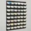 Workshop Series 48-Pocket Acrylic Business Card Holder For Wall, Open Pockets - Black