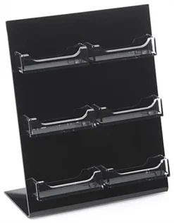 Workshop Series 6-Pocket Business Card Holder For Tabletop, Slant Back - Black