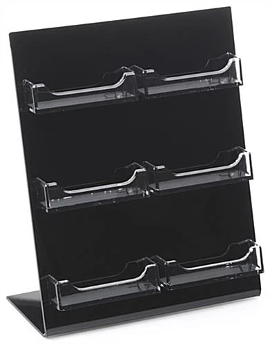 Workshop Series 6-Pocket Business Card Holder For Tabletop, Slant Back - Black 1 Workshop Series 6-Pocket Business Card Holder For Tabletop, Slant Back - Black