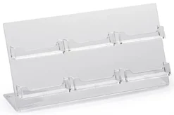 Workshop Series 6-Pocket Business Card Holder For Tabletop, Slant Back - Clear