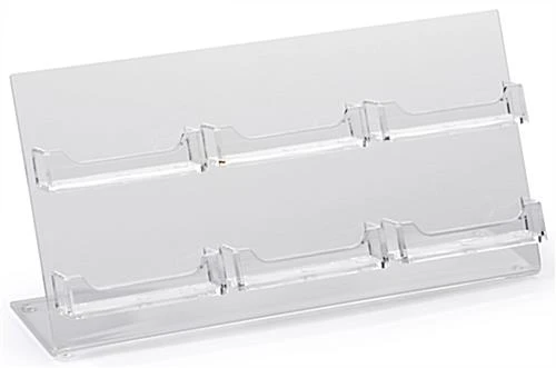 Workshop Series 6-Pocket Business Card Holder For Tabletop, Slant Back - Clear 1 Workshop Series 6-Pocket Business Card Holder For Tabletop, Slant Back - Clear