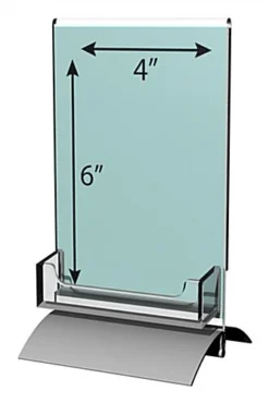 Workshop Series 4 X 6 Sign Holder, Business Card Compartment, Snap Base - Clear -UZI Business Furniture Shop bccvsh46.ra2 preview