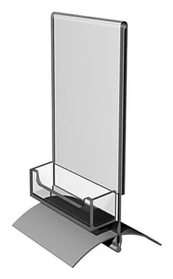 Workshop Series 4 X 6 Sign Holder, Business Card Compartment, Snap Base - Clear -UZI Business Furniture Shop bccvsh46.ra3 preview