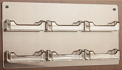 Workshop Series 6-Pocket Acrylic Business Card Holder For Wall, Open Pockets - Clear 2 Workshop Series 6-Pocket Acrylic Business Card Holder For Wall, Open Pockets - Clear - Image 2