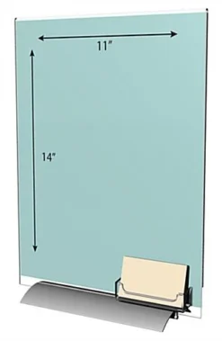 Workshop Series 11 X 14 Sign Display W/ Business Card Pocket, Custom Logo - Clear -UZI Business Furniture Shop bcvs1114sb.ra2 preview