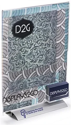 Workshop Series 11 X 14 Sign Display W/ Business Card Pocket, Custom Logo - Clear