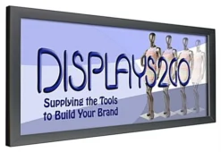 4’ X 8’ Outdoor Banner Frame With Hinged Edges, Stretching Clamps - Black