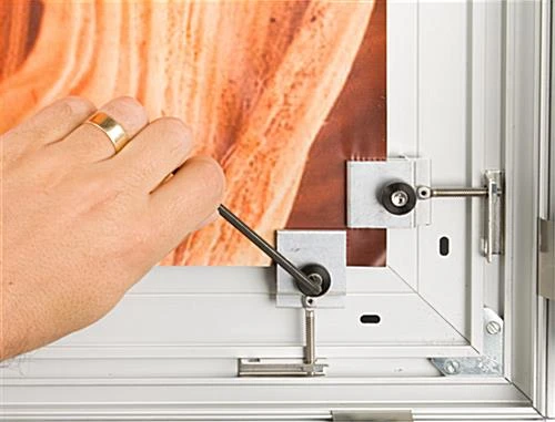 4' X 8' Outdoor Banner Frame With Hinged Edges, Stretching Clamps - Silver 4 4' X 8' Outdoor Banner Frame With Hinged Edges, Stretching Clamps - Silver - Image 4