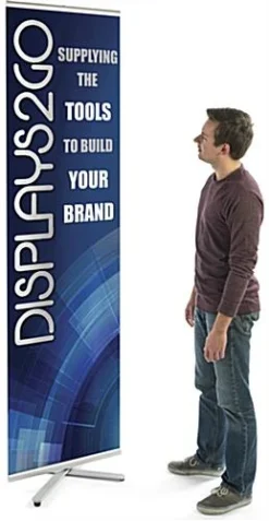 Banner Stand With 24”w Custom Graphics, Adjustable Height - Silver 13 Banner Stand With 24”w Custom Graphics, Adjustable Height - Silver -UZI Business Furniture Shop bnrstndess.renv preview