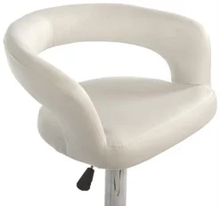 Adjustable Stool W/ Leathette Seat, 360° Swivel, Backrest, Armrests, Set Of 2 - White 10 Adjustable Stool W/ Leathette Seat, 360° Swivel, Backrest, Armrests, Set Of 2 - White -UZI Business Furniture Shop bnst1twt.ra4 preview
