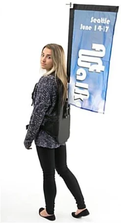 Backpack With 31" Rectangular Banner, Double-sided Custom Graphics
