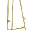Metal Display Easel For Floor, Decorative Details, Fixed Pegs - Brass Finish