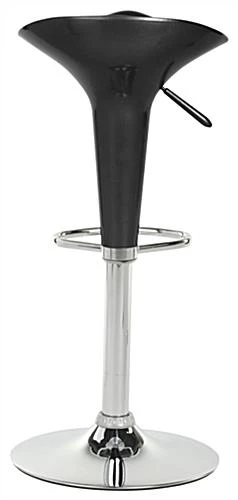 Adjustable Height Stool With 360 Degree Swivel, Backless, Footrest - Black 4 Adjustable Height Stool With 360 Degree Swivel, Backless, Footrest - Black - Image 4