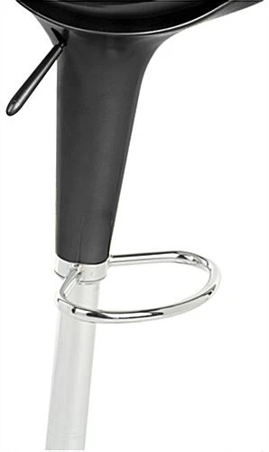 Adjustable Height Stool With 360 Degree Swivel, Backless, Footrest - Black 5 Adjustable Height Stool With 360 Degree Swivel, Backless, Footrest - Black - Image 5