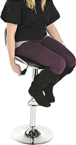 Adjustable Stool W/ Leatherette Seat, 360 Degree Swivel, Backrest, Footrest - Black -UZI Business Furniture Shop brstlpub1.ra5 preview