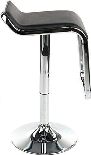 Adjustable Stool W/ Leatherette Seat, 360 Degree Swivel, Lip Back. Footrest - Black 3 Adjustable Stool W/ Leatherette Seat, 360 Degree Swivel, Lip Back. Footrest - Black - Image 3